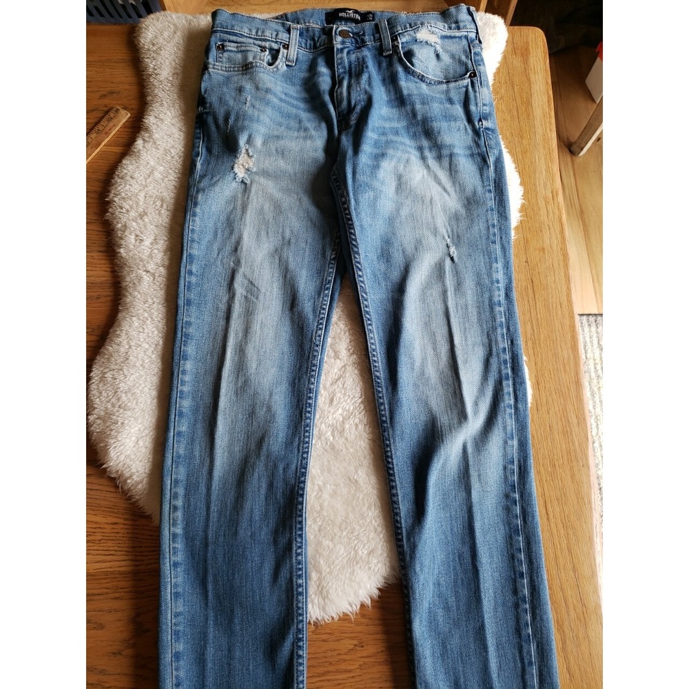 Hollister 31W X 32L Skinny Leg Denim Jeans  Mens  Epic Stretch Blend Distressed‎